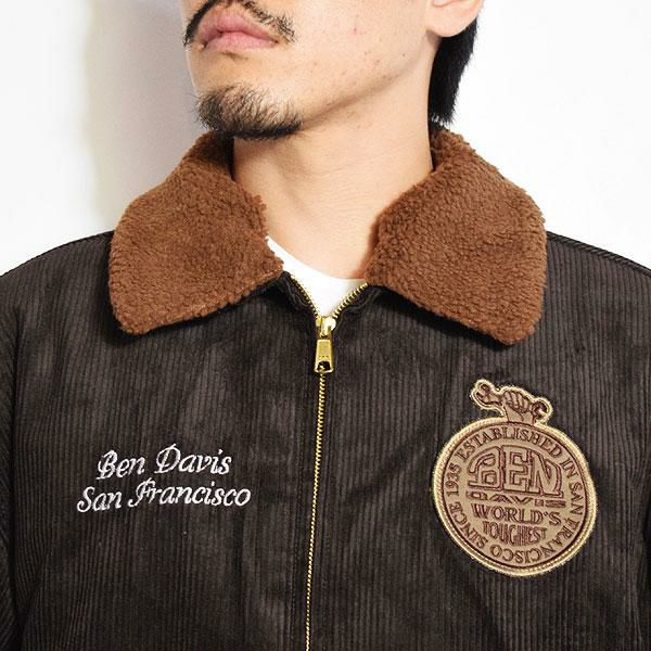 BEN DAVIS ベンデイビス REMOVAL BOA COLLAR CORD JACKET -BROWN-