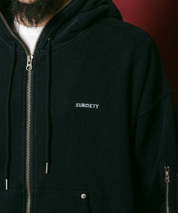 SUBCIETY サブサエティ Full zip hoodie