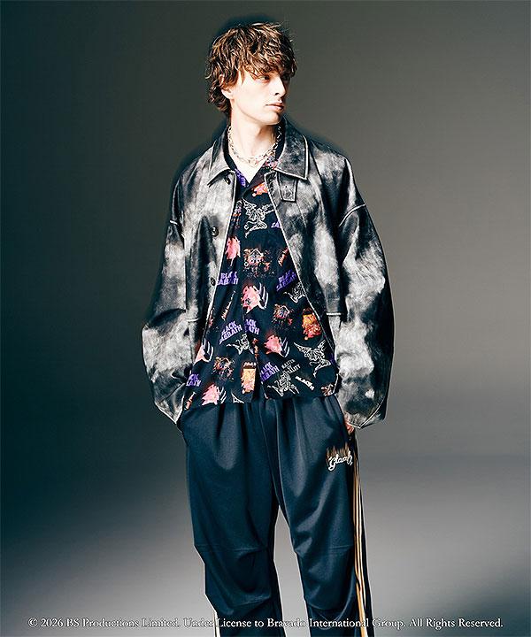 glamb グラム Black Sabbath Open Collar Shirt