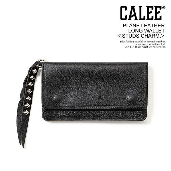 CALEE キャリー PLANE LEATHER LONG WALLET -STUDS CHARM- CL-25AW018LE