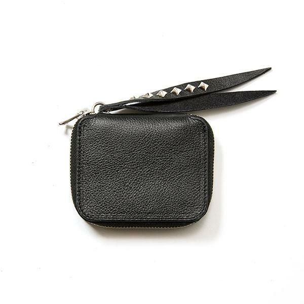 CALEE キャリー PLANE LEATHER ZIP MULTI WALLET -STUDS CHARM-