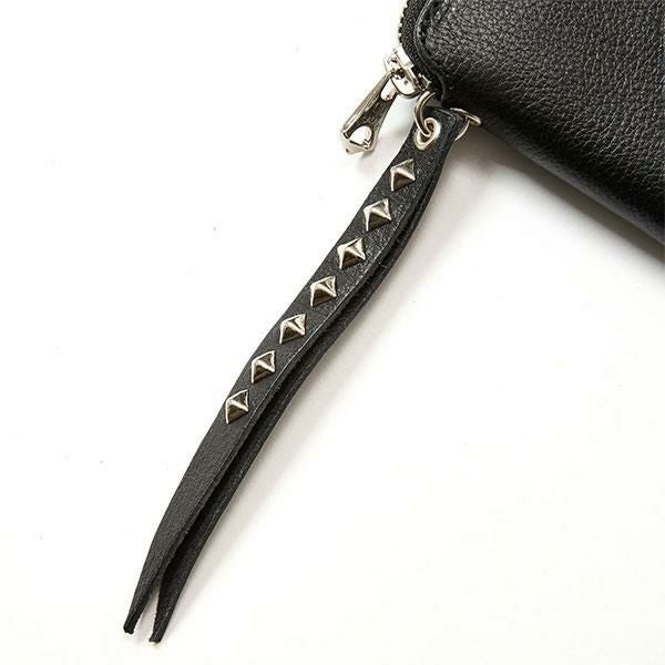 CALEE キャリー PLANE LEATHER ZIP MULTI WALLET -STUDS CHARM-