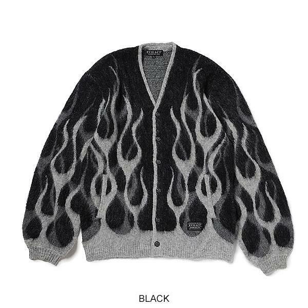 EVILACT イーブルアクト FLAMES MOHAIR CARDIGAN