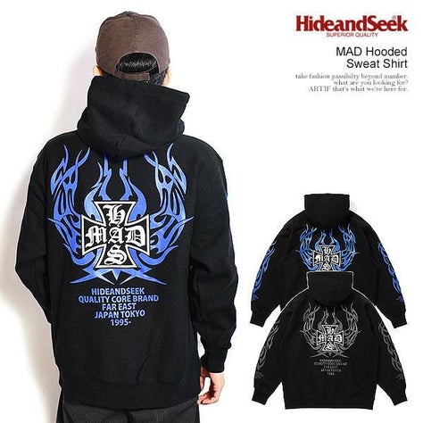 HIDE AND SEEK ハイドアンドシーク MAD Hooded Sweat Shirt