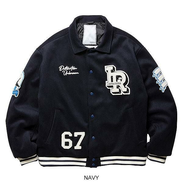 リベレイダース LR バーシティジャケット ブルー L Liberaiders リベレイダース LR VARSITY JACKET | ARTIF [ストリート