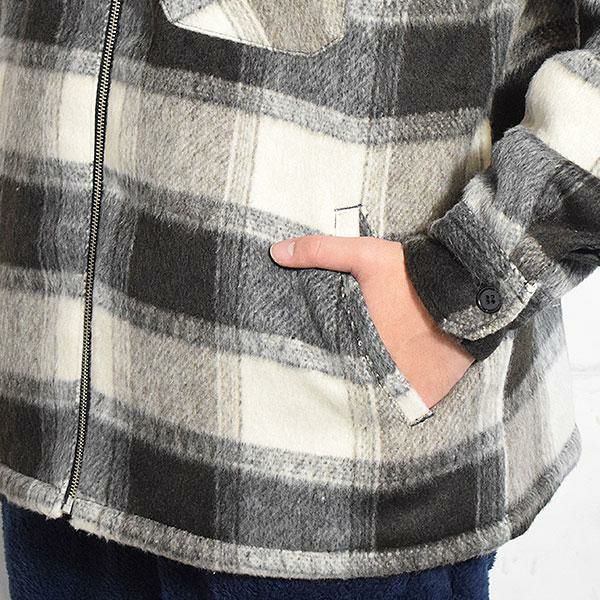 BIG MIKE ビッグマイク OMBRE ZIP QULLTED LINING JACKET -BLK×OFF-