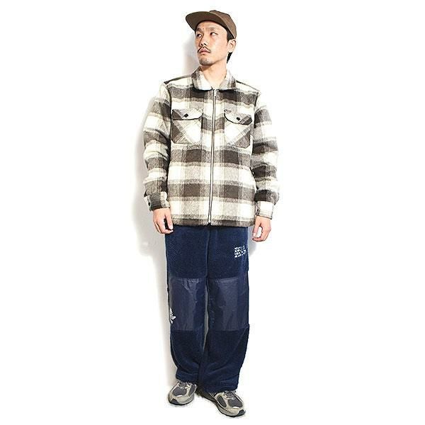 BIG MIKE ビッグマイク OMBRE ZIP QULLTED LINING JACKET -BRN×OFF-