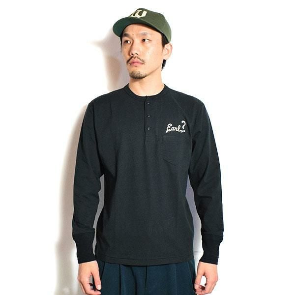 WEIRDO ウィアード DRAGWAY - L/S HENRY T-SHIRTS -BLACK-