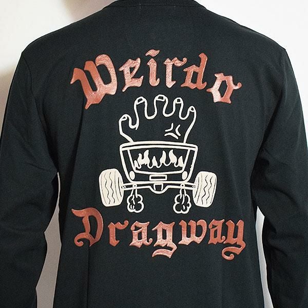 WEIRDO ウィアード DRAGWAY - L/S HENRY T-SHIRTS -BLACK-