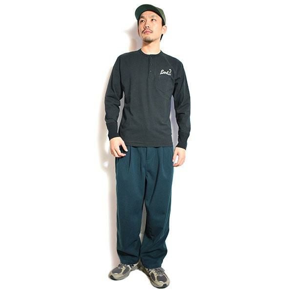 WEIRDO ウィアード DRAGWAY - L/S HENRY T-SHIRTS -BLACK-