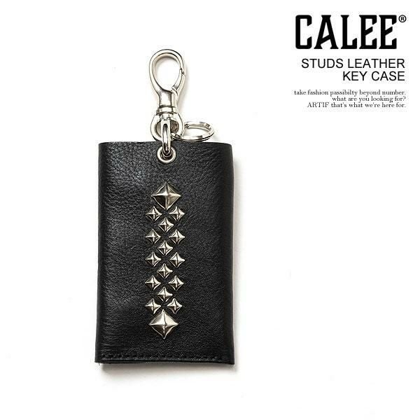 CALEE キャリー STUDS LEATHER KEY CASE CL-25AW025LE