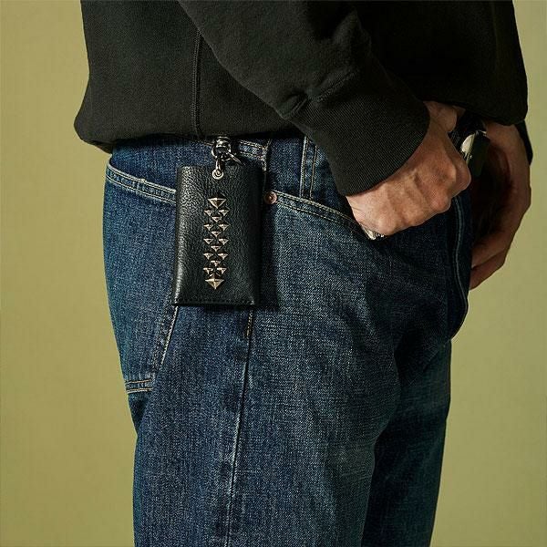 CALEE キャリー レザーカラビナキーケースセット CALEE キャリー STUDS LEATHER KEY CASE CL-25AW025LE