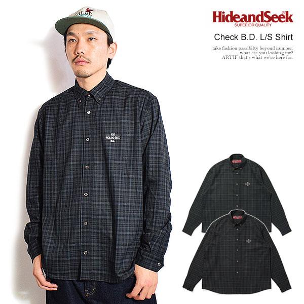 HIDE AND SEEK ハイドアンドシーク Check B.D. L/S Shirt