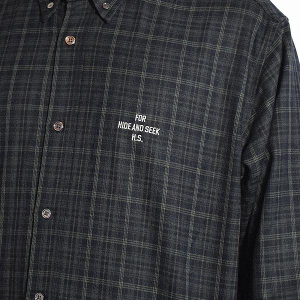 HIDE AND SEEK ハイドアンドシーク Check B.D. L/S Shirt