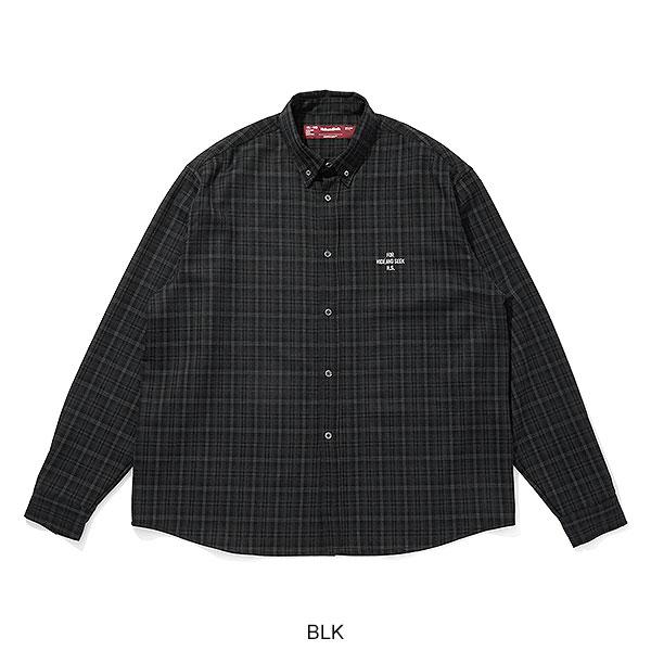 HIDE AND SEEK ハイドアンドシーク Check B.D. L/S Shirt