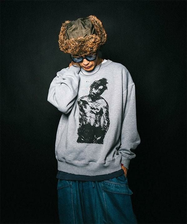 【BLACK】"K"ABUKI-MONO SWEAT NINE MICROPHONES ナインマイクロフォンズ 