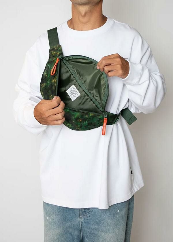 断*！様 【APPLEBUM】ロゴ刺繍 ウエストバッグ バッグ【Gray】送料込 アップルバム ロゴ ウエスト バッグ | APPLEBUM LOGO WAIST BAG - TWO