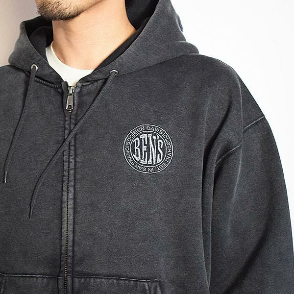 BEN DAVIS ベンデイビス HEAD LETTERED ZIP HOODIE