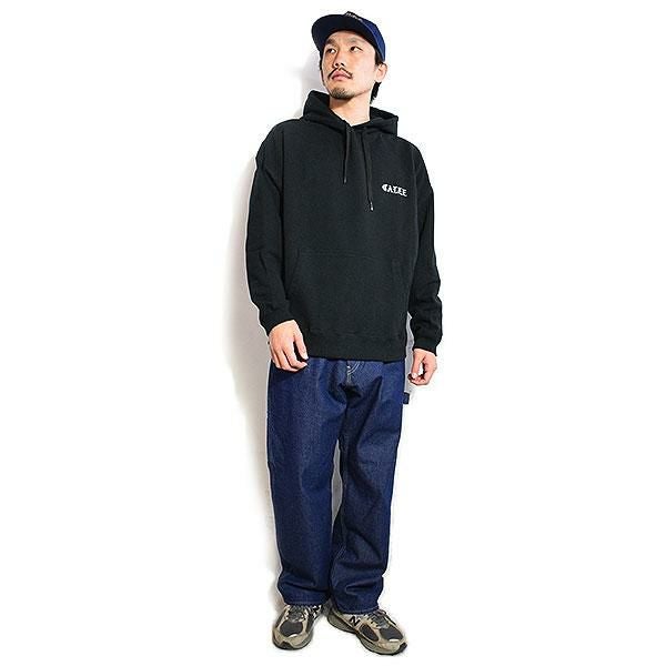 CALEE LOGO PULLOVER HD　BLACK　プルオーバーパーカー CALEE キャリー O/E LOGO HEAVY WEIGHT PULLOVER HD