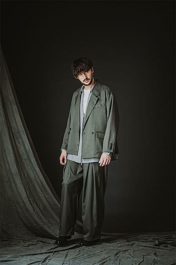NO ID. BLACK ノーアイディー 2WAYクロスタックイージーワイドトラウザーズ