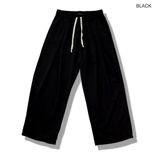 線なし NO ID. BLACK ノーアイディー 2WAYクロスタックイージーワイドトラウザーズ