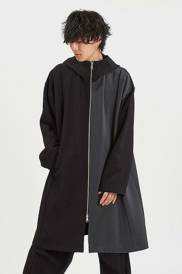 NO ID. BLACK ノーアイディー チェンジングフーデッドコート