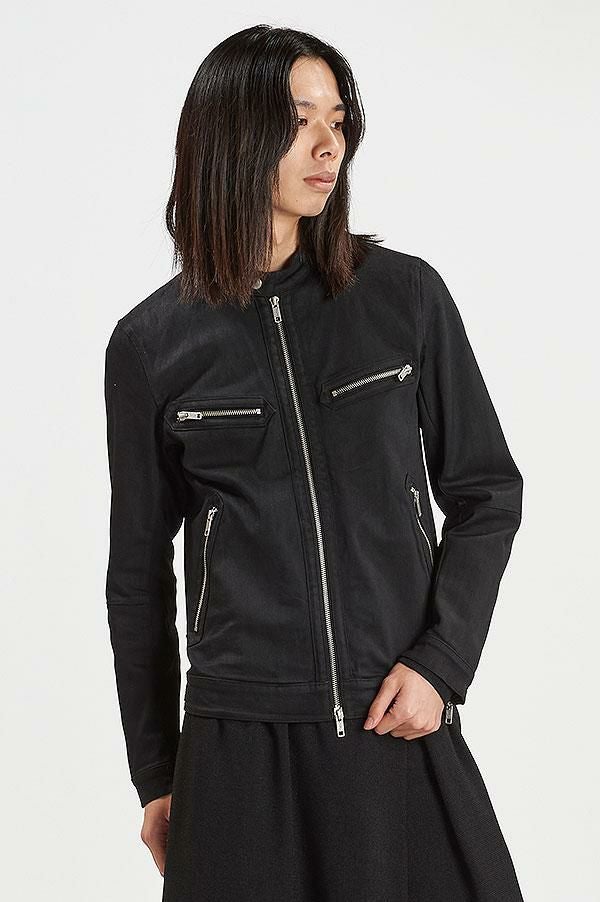 NO ID. ノーアイディー コーティングシングルライダースJKT