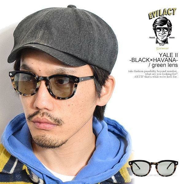 EVILACT EYEWEAR イーブルアクト アイウェア YALE II -BLACK×HAVANA 