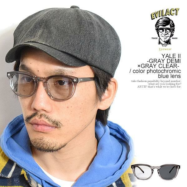 EVILACT EYEWEAR イーブルアクト アイウェア YALE II -GRAY DEMI×GRAY