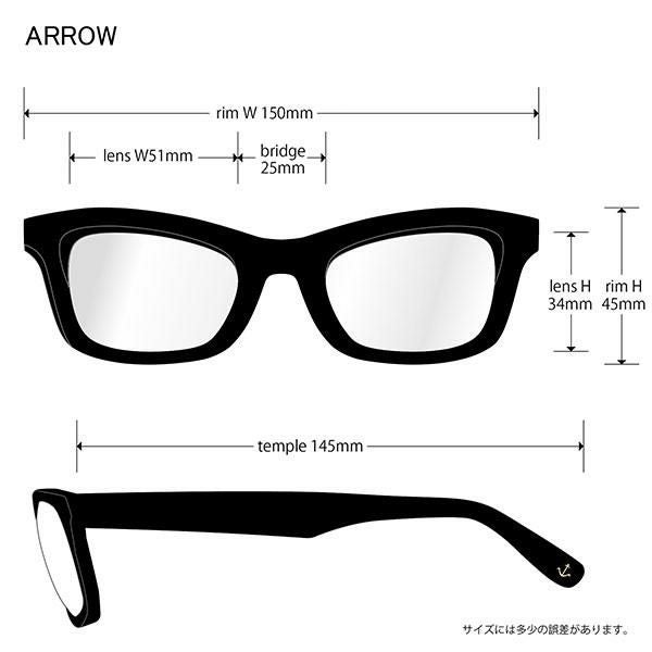 EVILACT EYEWEAR イーブルアクト アイウェア ARROW -BLACK×YELLOW