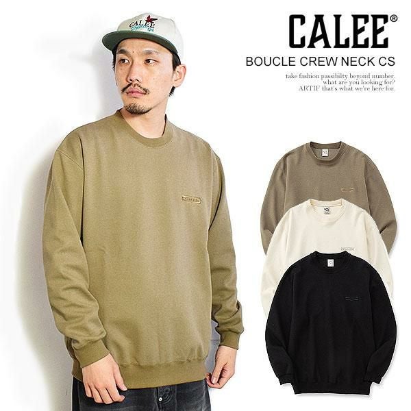 CALEE キャリー BOUCLE CREW NECK CS