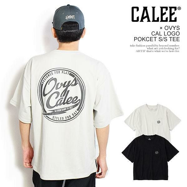 CALEE キャリー × OVYS CAL LOGO POKCET S/S TEE