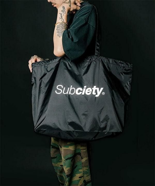 SUBCIETY サブサエティ Nylon big tote bag