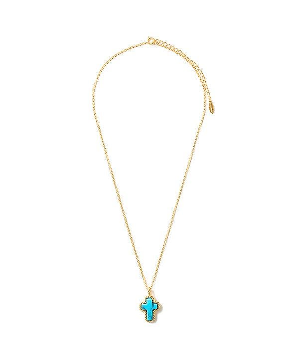 CRIMIE クライミー STONE CROSS SILVER NECKLACE 24KDP
