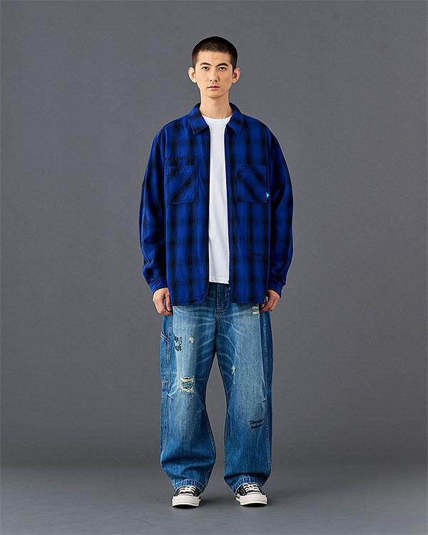 Liberaiders リベレイダース DAMAGED DENIM SARROUEL PANTS | ARTIF