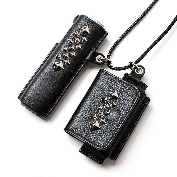 CALEE アイコス入れ三点セット CALEE キャリー STUDS LEATHER IQOS ＆ HEAT STICK CASE CL-26SS001LE