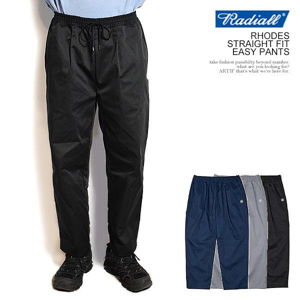 s*e様 RADIALL ラディアル Rhodes EASY PANTS L 黒 RADIALL ラディアル RHODES - STRAIGHT FIT EASY PANTS