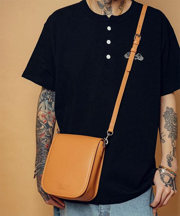 SUBCIETY サブサエティ Leather mini hunting bag