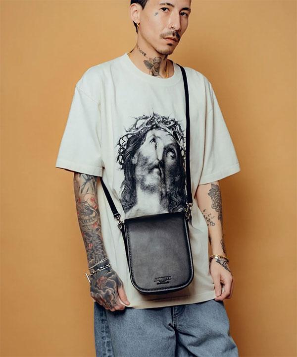 SUBCIETY サブサエティ Leather mini hunting bag