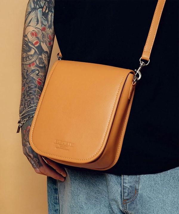 SUBCIETY サブサエティ Leather mini hunting bag