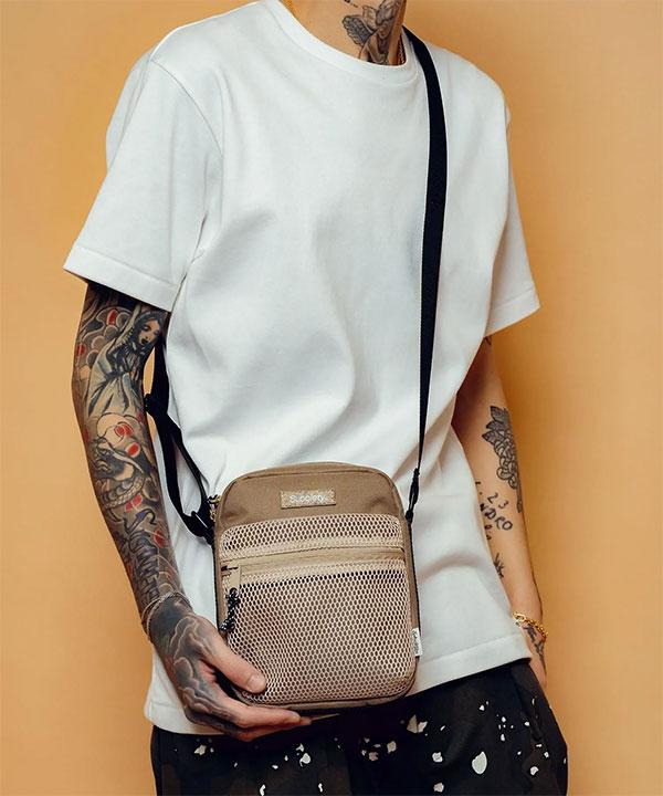 SUBCIETY サブサエティ Mesh pocket mini shoulder bag