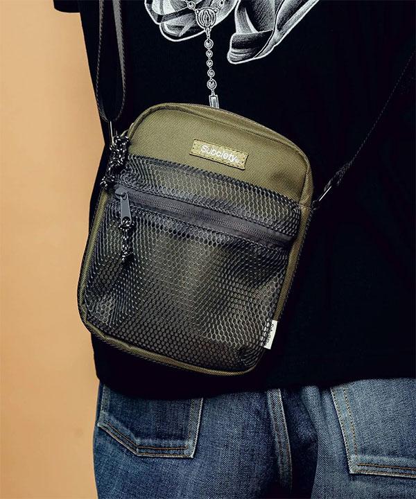 SUBCIETY サブサエティ Mesh pocket mini shoulder bag