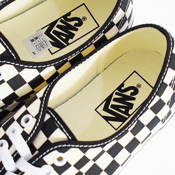 VANS ヴァンズ Authentic Primary Check Black/White