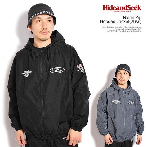HIDE AND SEEK ハイドアンドシーク Nylon Zip Hooded Jacket(26ss)