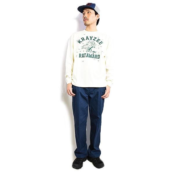 WEIRDO ウィアード WRD FINK - L/S T-SHIRTS -WHITE × GREEN-