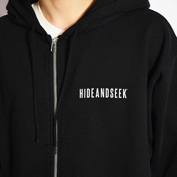 HIDE AND SEEK ハイドアンドシーク Logo Zip Hooded Sweat Shirt(26ss)