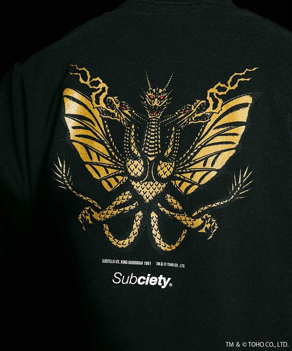 ゴジラ」 × SUBCIETY サブサエティ GODZILLA VS. KING GHIDORAH 1991 tee