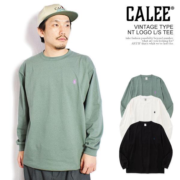 CALEE キャリー VINTAGE TYPE NT LOGO L/S TEE