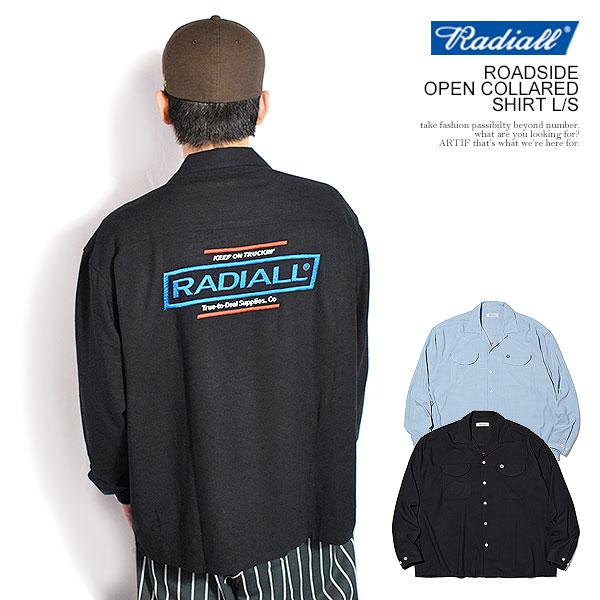 【希少】RADIALL ラディアル ロンT スカルプリント ブルー Lサイズ RADIALL ラディアル ROADSIDE - OPEN COLLARED SHIRT L/S