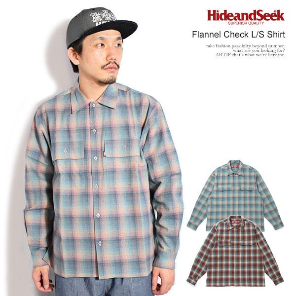 HIDE AND SEEK ハイドアンドシーク Flannel Check L/S Shirt